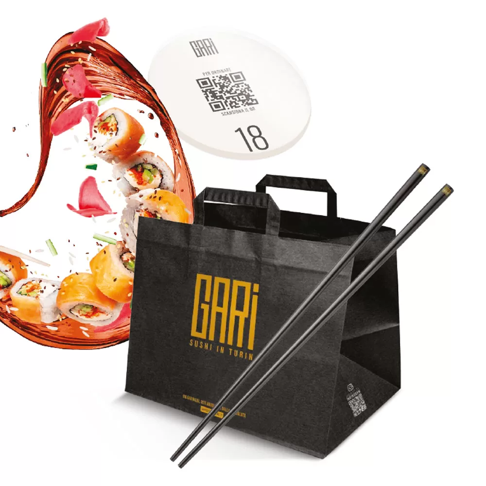 Gari Sushi in Turin - Shopper e Bacchette